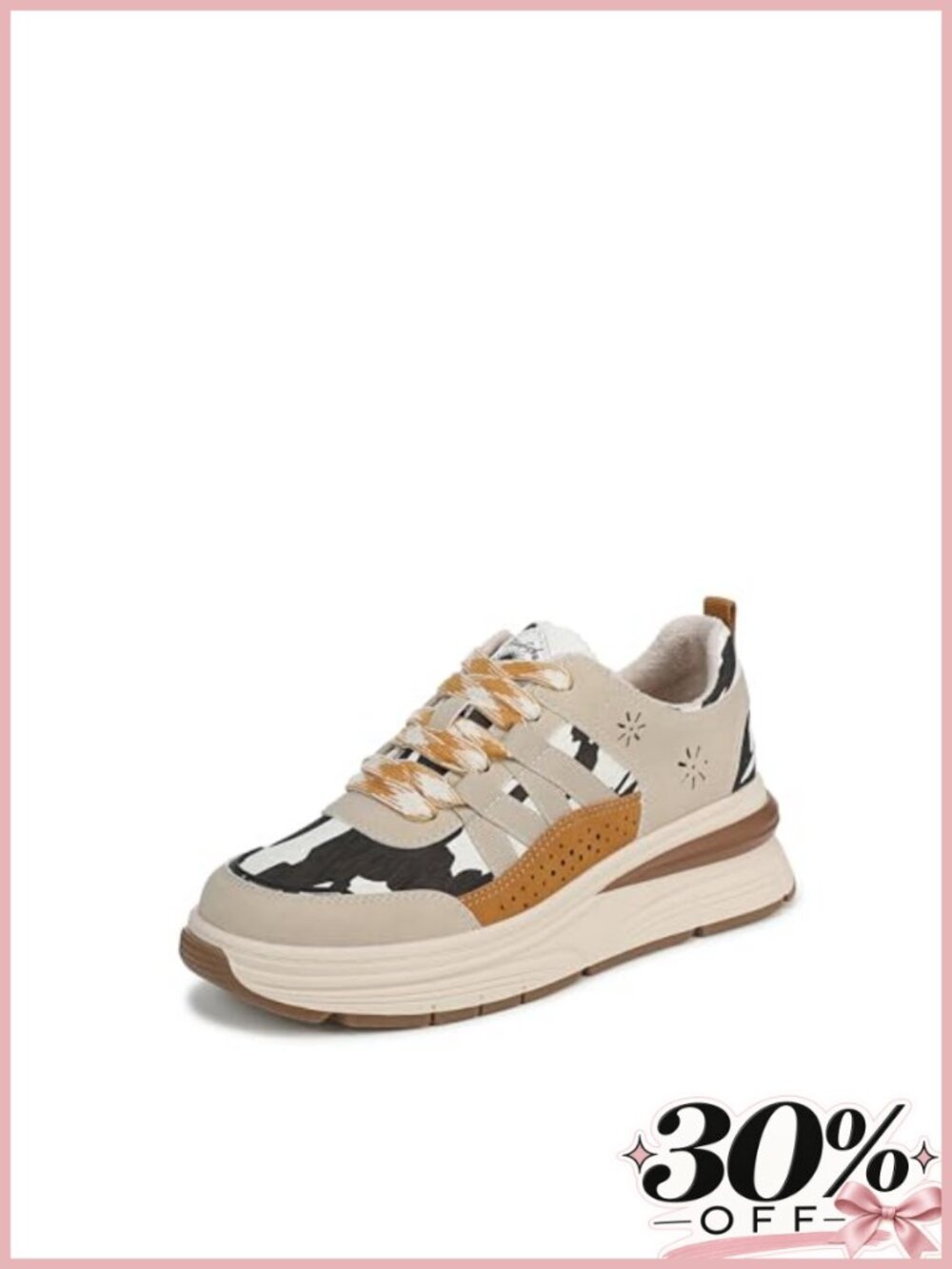 Platform Slip On Sneakers Faux Laces TPR Outsole Casual